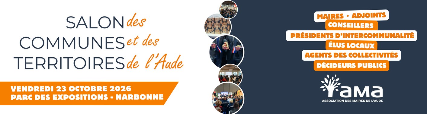 Salon des Communes et des Territoires de l'Aude, vendredi 23 octobre 2026, Parc des Expositions de Narbonne